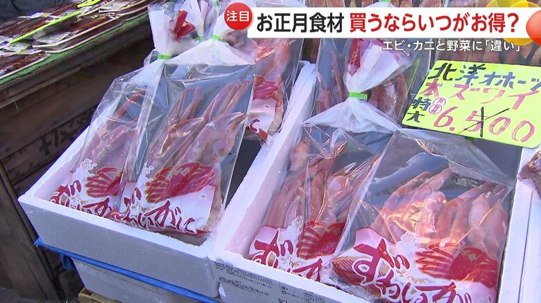上野アメ横商店街の店には海の幸がずらりと並ぶ