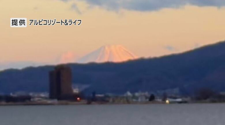 諏訪湖と富士山が一緒に見える日も