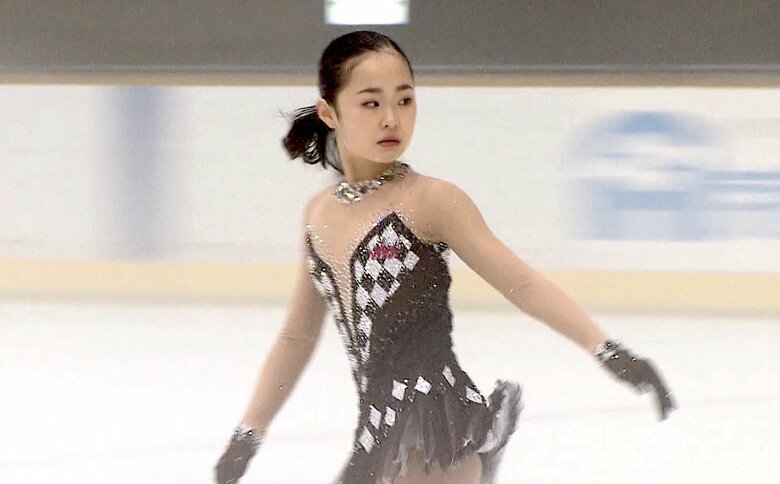 島田は京都府スケート選手権で大技を成功させる