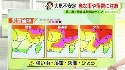 あす金曜の静岡県内は大気不安定　急な雨や落雷に注意【静岡・ただいま天気　6/11】　