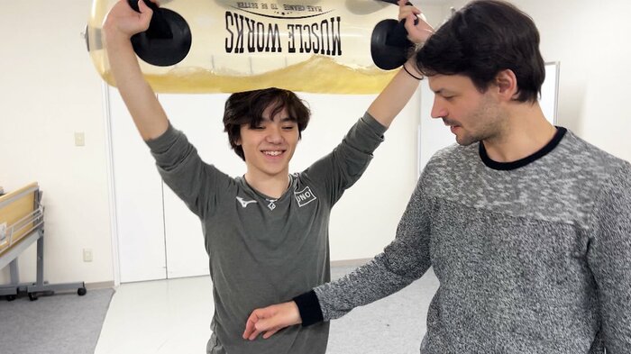 集中トレーニングでは苦手だという陸上トレーニングも励んだ
