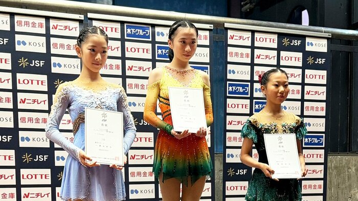 近畿選手権ノービスA女子表彰台
