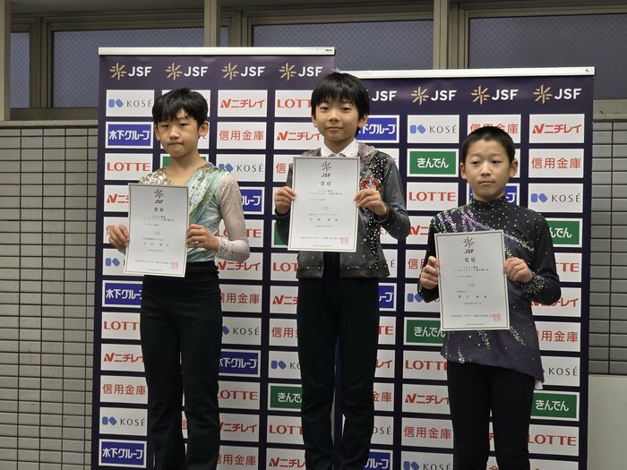 ノービスA男子表彰台（関東選手権）