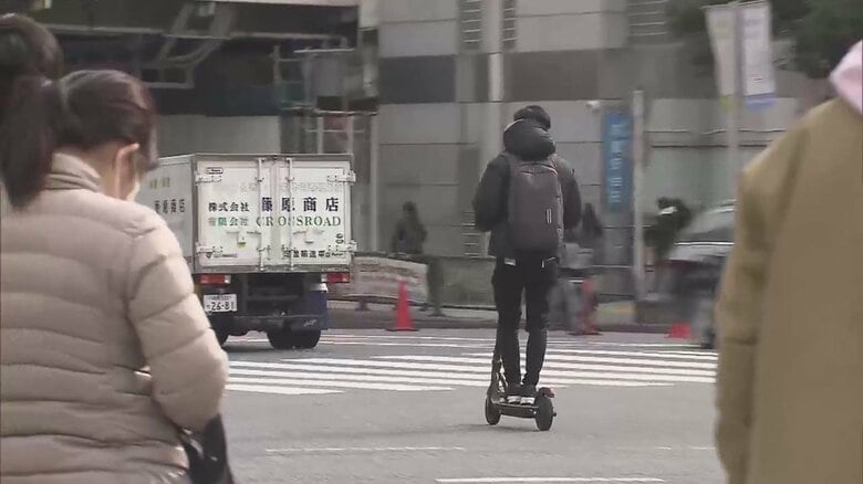 電動キックボードも｢青切符｣　きょうから都内で取り締まり強化　渋谷で歩道走行など2件｜FNNプライムオンライン