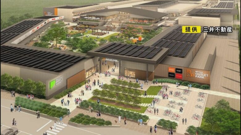 11月オープン予定『三井アウトレットパーク岡崎』の概要 約160店舗が出店 飲食系の店舗集めた施設も｜FNNプライムオンライン