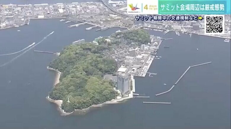 メイン会場がある広島市南区元宇品町（宇品島）
