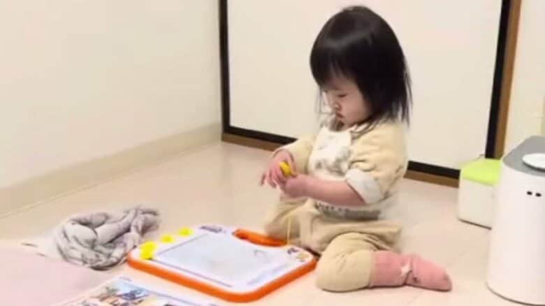 流菜ちゃん（当時2歳・平被告のYouTubeより）