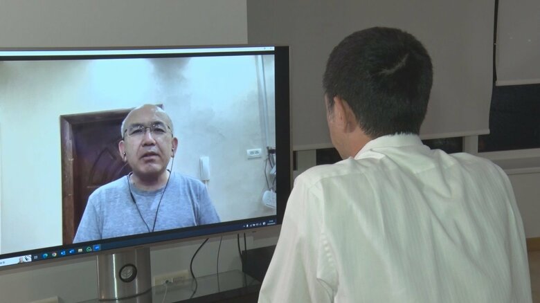 ガザ地区南部・ラファでリモートでの取材に応じてくれた清田明宏さん