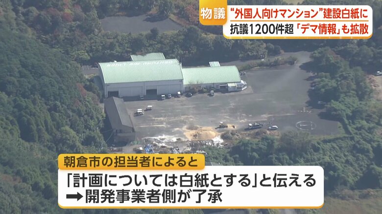 「計画については白紙にする」と伝えたところ事業者側が了承したという