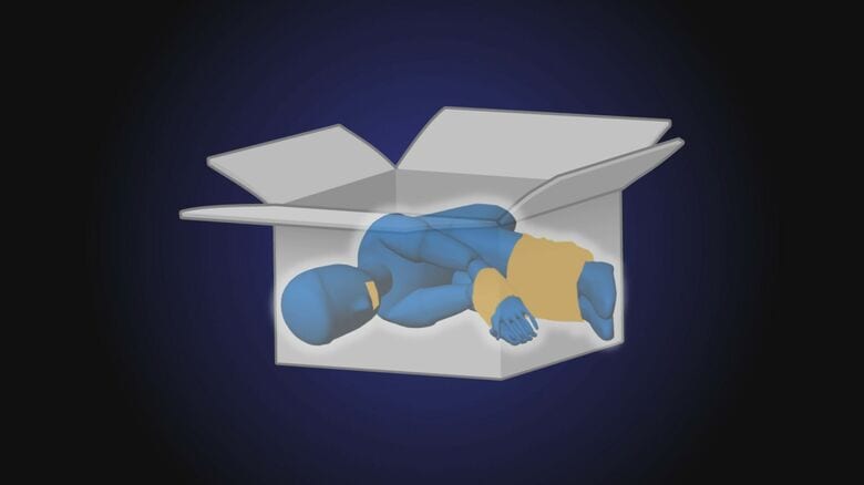 取材に基づく緊縛時のイメージ図