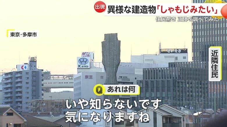 ビルなどが立ち並ぶ一角に異様な雰囲気で建っていた建造物