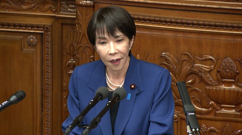 24日、所信表明演説を行った高市首相