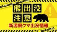 「民家近くでクマ1頭を目撃した」新潟・上越市で体長約1メートルのクマ目撃　警察などが注意呼びかけ