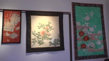 高浜町の87歳女性が古着や布切れをリメイク　鮮やかな色使いや模様の作品に　技術とセンスが光る展示会