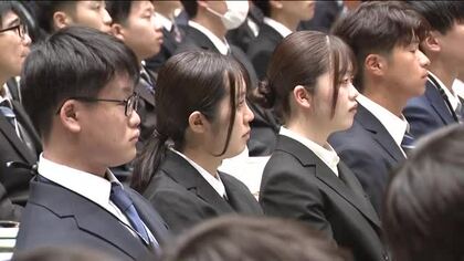 マツダで入社式　４５４人が新たなスタート「自分の未来を描いて」毛籠社長がエール　広島