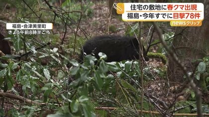 住宅の敷地にクマ出没　2日連続の目撃に住民「大きさはともかくクマは怖い」　福島・会津美里町