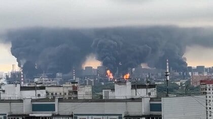 モスクワの石油精製所にドローン命中　火災が発生　エネルギーインフラへの攻撃強めるウクライナ