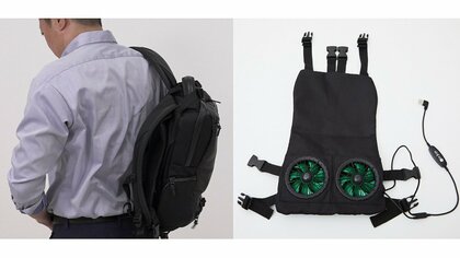 リュックを背負っている時の蒸れを解消？扇風機がついた“取り付け式パッド”が登場…メーカーに使用感を聞いた