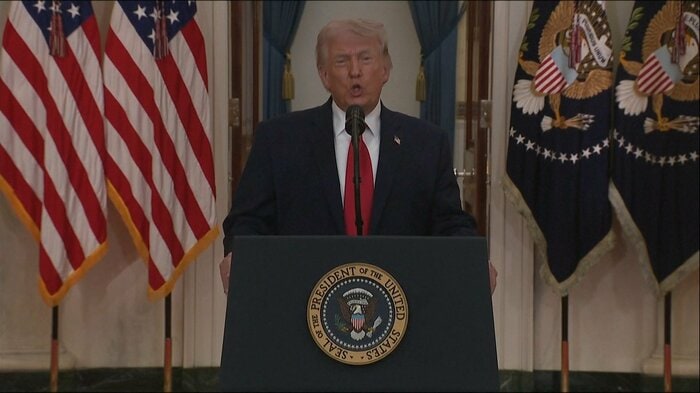 国民に向けた演説で「遠からず米軍を帰還させる」