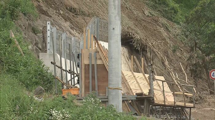 土砂崩れが発生した現場