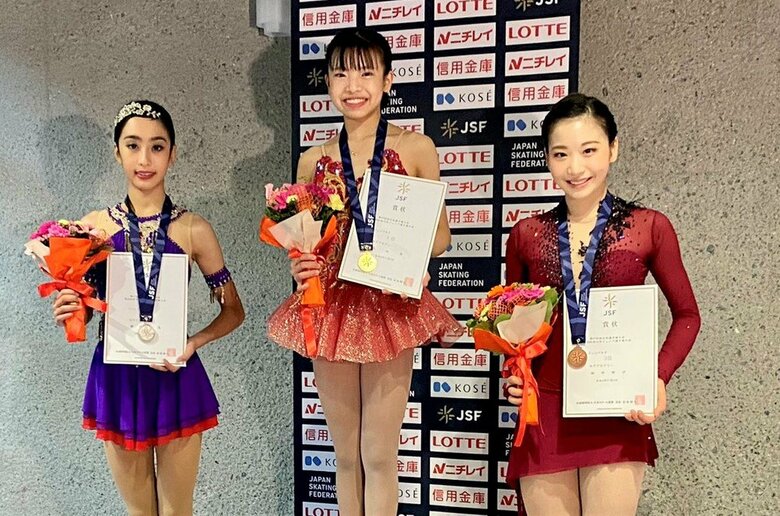 ジュニア女子の表彰式