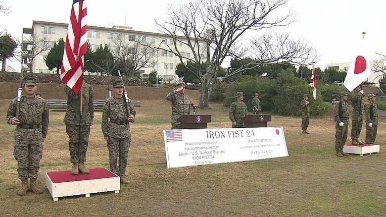 日米共同訓練（長崎県の相浦駐屯地）