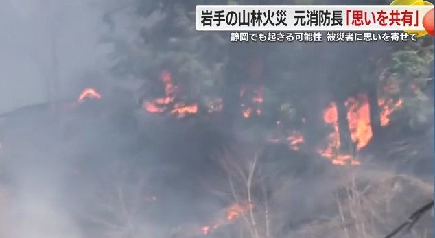 大船渡市の山林火災（2025年3月）