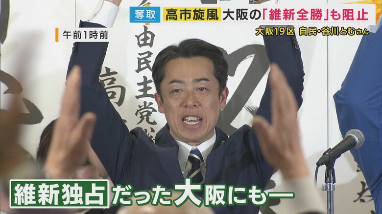 大阪19区で当選した谷川とむ氏