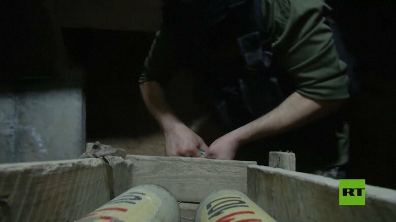 ハマス戦闘員は地下トンネルを利用して弾薬を運搬（RTより 2021年）