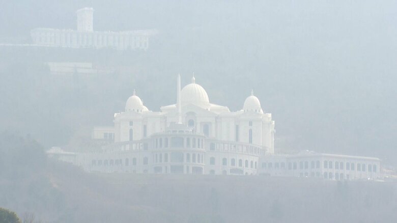 教団本部がある京畿道・加平（カピョン）に新たに完成した「天苑宮」。4月オープン予定。