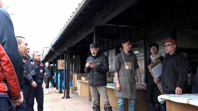 地元住民から声をかけられる（3月29日）