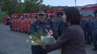 東京都緊急消防援助隊が撤収　感謝の気持ち込め見送り　岩手県・大槌町山林火災