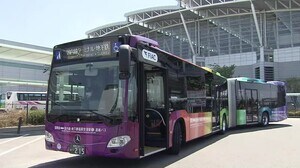 福岡空港 連節バス導入へ 国内線~国際線の移動が便利に 全長18メートルで定員142人
