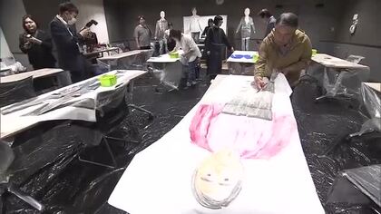 空に舞う「等身大の自画像」でまちの再発見を…岡山芸術交流２０２５ＰＲイベントで作品「飛ぶ人たち」披露