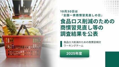 10月30日は『全国一斉商慣習見直しの日』 食品ロス削減のための商慣習見直し等の調査結果を公表