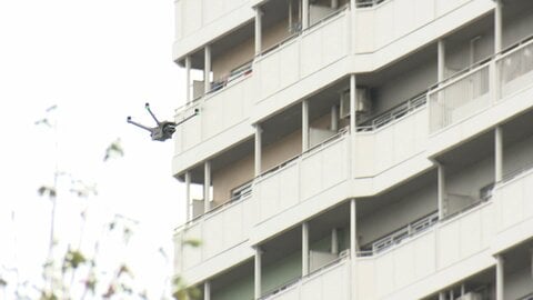団地管理をドローンで無人化へ　建物のヒビや異変を早期発見　人手不足解消目指し大阪で実証実験