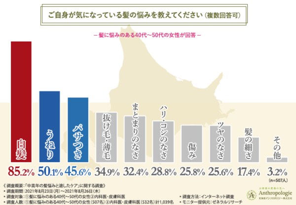 加齢にともなう髪悩み 内科医 皮膚科医の8割が内側からのケアが大事と提言 ヘアケア効果を実感している人とは対策と費用に大きな差が