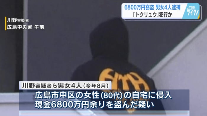 マンションの一室に侵入、現金６８００万円余りを盗んだ疑い