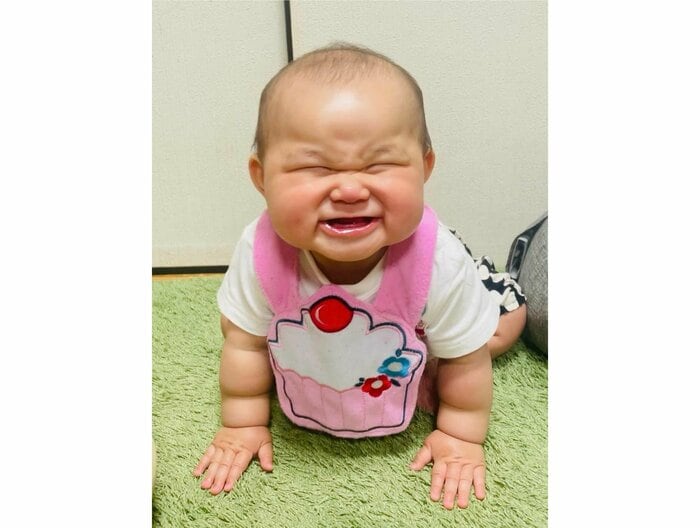 えびす様のようなくしゃくしゃの笑み(提供:とこ地蔵ちゃんさん)