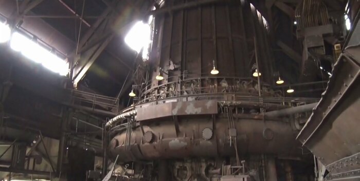 USスチール製鉄所の跡地にある1907年に出来た溶鉱炉