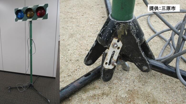 交通安全教室中に信号機の模型倒れる　女子児童が頭にけが　広島・三原市｜FNNプライムオンライン