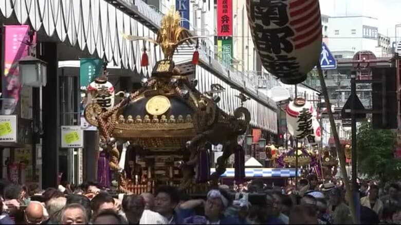 初夏の風物詩　大盛岡神輿祭　勇壮な担ぎ手の熱気に包まれる　岩手県　｜FNNプライムオンライン