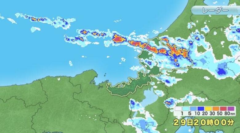 【大雨情報】勝山市にレベル4大雨危険警報　福井県内5市町にレベル4・土砂災危険警報　（午後11時情報更新）｜FNNプライムオンライン