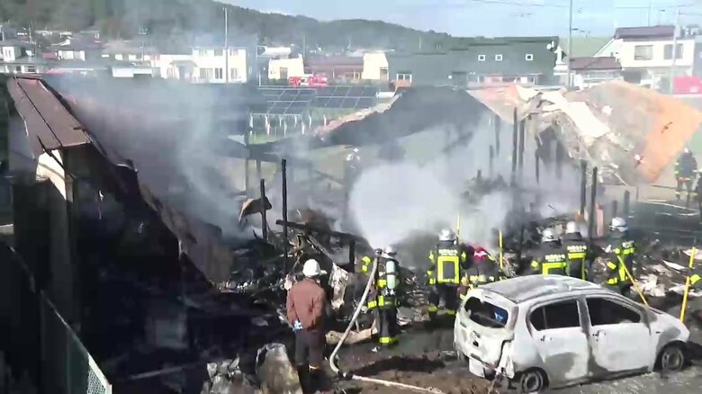 住宅1棟が全焼し焼け跡から1人の遺体見つかる　住人の60代女性と連絡取れず　岩手県奥州市｜FNNプライムオンライン