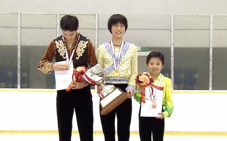 宇野は羽生結弦の背中を追い続けてきた(2009年の全日本ジュニア選手権)