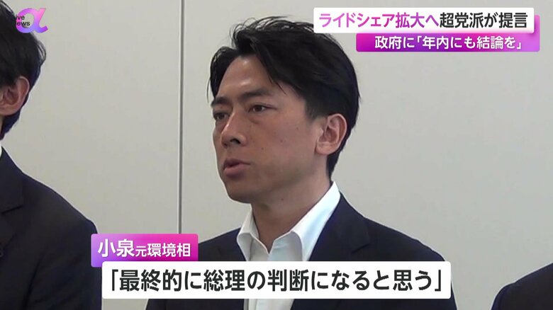 最終的に首相の判断になると思うと述べた小泉元環境相