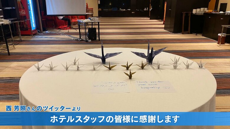 日本代表の専属シェフ、西芳照さんのツイッターに投稿された写真