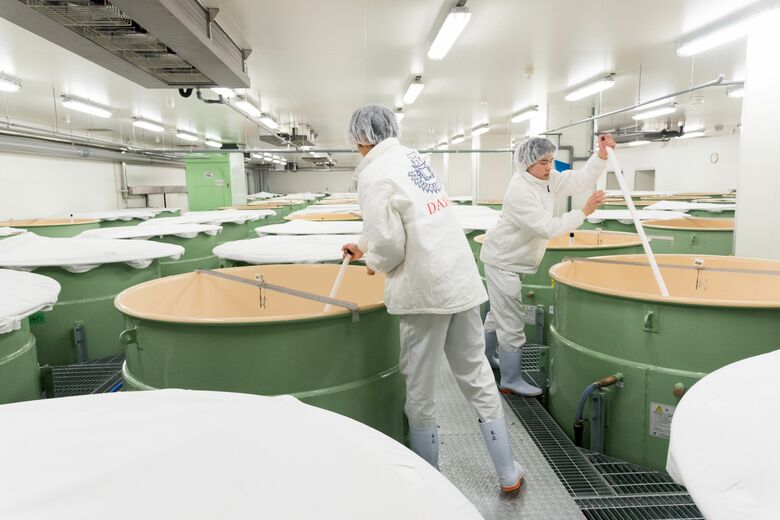 旭酒造の発酵管理（提供：旭酒造）