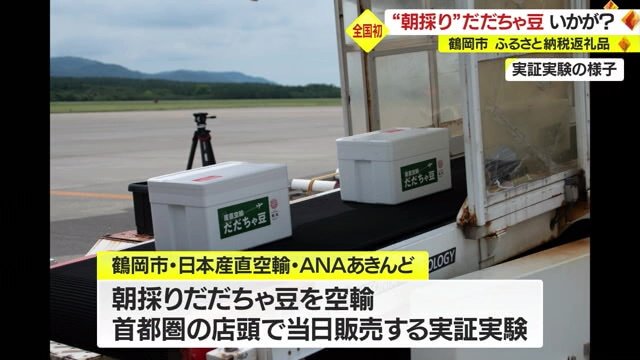 空輸する実証実験の様子