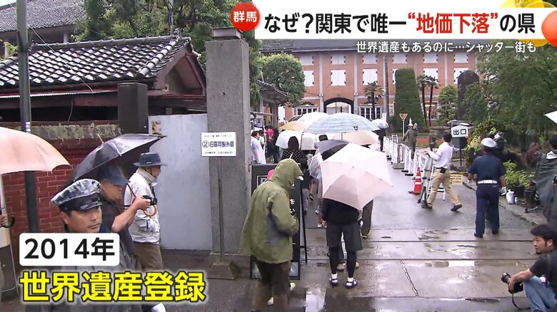 世界遺産登録当時には入場者の行列ができていた富岡製糸場